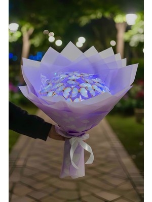 Handanca Mor Kelebek Buketi