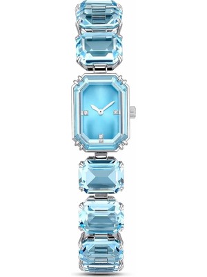 Poseidons Jewellery Swa Tarz Sekizgen Bileklik Mavi Paslanmaz Çelik Saat