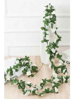 Handanca Yapay Beyaz Gül Sarmaşık Çiçek