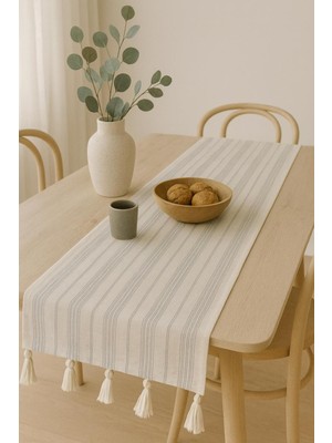 Handanca Çizgili Keten Runner