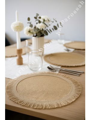 Handanca Yeni Tasarım Bohem Amerikan Servis Supla, Dekoratif Sunumluk,açık Kahverengi,mdf TABANLI,1ADET,40X40