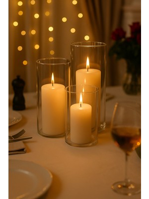 Handanca 3lü Silindir Mumluk - Söz- Organizasyon- Özel Gün