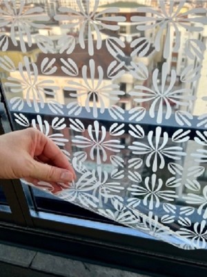 Handanca Cam Dekoru Tutunma Özellikli Statik Kağıt Şeffaf Kar Tanesi Desenli (Model -61)