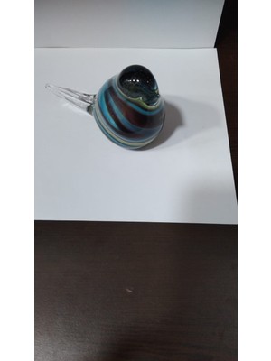 Es Dekor En..12 Cm. H.8.5 Cm. Cam El Yapımı Kuş 1 Adet