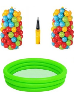 Toysnet 122 cm Havuz 200 Adet Havuz Topu ve Havuz Şişirme Pompası 3'lü Set