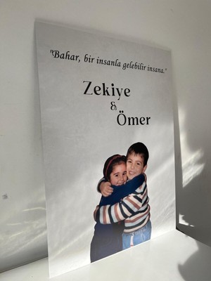 Handanca Fotoğraflı Karşılama Panosu, Çocukluk Fotoğrafı, Düğün, Nişan, Doğum Günü, Kişiye Özel 50X70