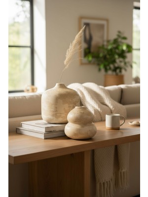 Handanca Eskitme Dokulu Vazo Set