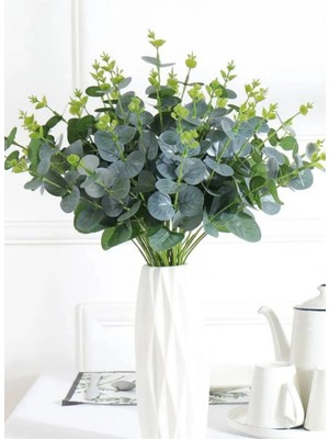 Handanca Yapay 16 Dallı Islak Okaliptus Bitkisi 46 cm Yeşil Renk