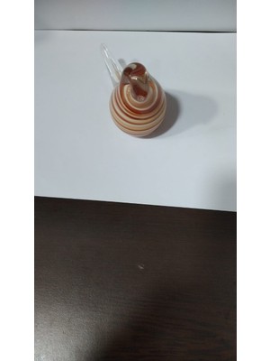 Es Dekor En. 11CM...H. 7.5 Cm.  Cam El Yapımı Kuş 1 Adet