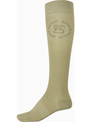 Pikeur Sports 7710 Logolu Lüks Diz Altı Spor Unisex Binicilik Çorabı