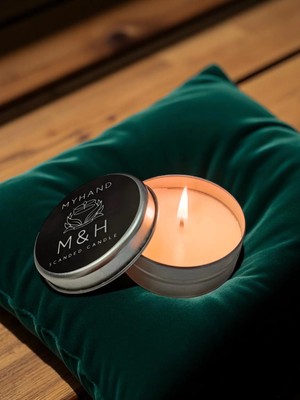 MyBru Myhand Soyawax Gümüş Teneke Mum Amour Eternal Esans Kokulu Kutu Mum 60 gr