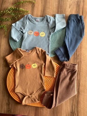 Saye Kids Waffle Kumaş Bebek Takım
