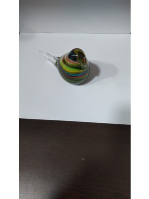 Es Dekor En. 11CM...H. 7.5 Cm. Cam El Yapımı Kuş 1 Adet