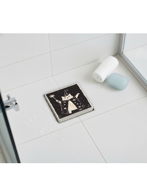 PremiumPort Dekoratif Taş Lavabo ve Balkon Gider Kapatıcı, 10X10X1CM, Pratik Kullanım