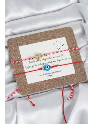 Youday Accessories Marteniçka Bileklik 2'LI Yonca ve Nazarlı Model