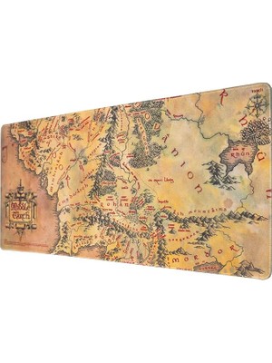 Erik Yüzüklerin Efendisi Xxl Oyun Fare Altlığı - Kaymaz ve Su Geçirmez Büyük Mouse Pad - Pc Aksesuarı Yazı Masası Altlığı
