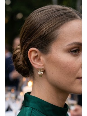 Youday Accessories Füsun Küpesi Model Gold Renk  Model Pirinç Kadın Küpe