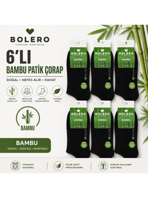 Bolero Kadın Bambu Patik Çorap – 6’lı Konforlu ve Dayanıklı Paket