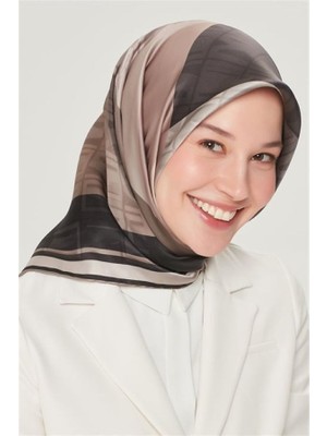 Armine Sura Ipek Eşarp Siyah, Taş, Vizon