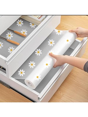 CetKing Geçirmez Pad Raf Çekmece Astar Dolap Kaymaz Yağ Geçirmez Ayakkabı Dolabı Mat Nem Geçirmez Mutfak Masa Mat (0,5 x 3 M)