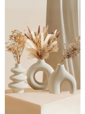 Handanca Iskandinav Tarzı Bohem 12 cm Vazo Pinterest Pampas Vazosu Dekoratif Salon Aksesuarı Masa Süsü