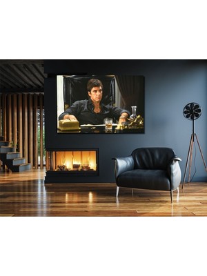 Handanca Tony Montana Scarface - Al Pacino Duvar Tablosu Kanvas Canvas
