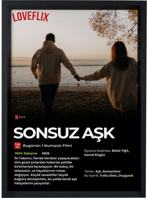Handanca Sevgililer Günü Hediyesi - Sevgiliye Hediye - Kişiye Özel Netflix Film Poster Tasarım Tablo