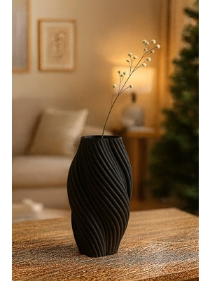 Handanca Modern Spiral Tasarım Dekoratif Vazo