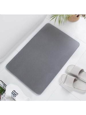 CetKing Gri Diatom Süper Emici Sihirli Hijyenik Paspas Diatomite Mat Diatom Banyo Paspası 600 * 390 * 9 kg
