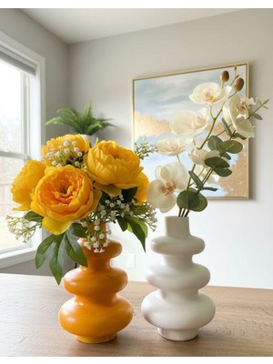 Handanca 2`li Iskandinav Bohem Tarz Vazo Dekoratif Obje