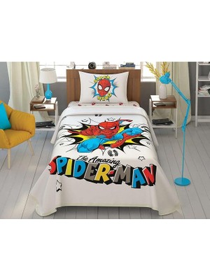 CetKing 1000040084002 Disney Spiderman Süper Hero Pamuk Lisanslı Pike Takımı, Çok Renkli