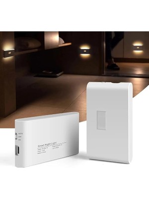 CetKing Adet Sensörlü Aplik Gece Lambası Şarjlı Mıknatıslı Hero LED Beril Merdiven Koridor Aydınlatma (2)