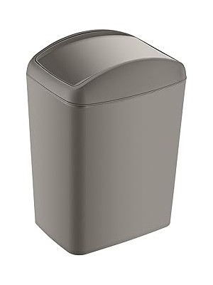 CetKing Soft Çöp Kutusu Döner Kapak 5 Lt Bej