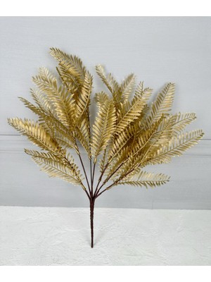 Handanca Yapay Yelpaze Çiçek Mat Gold