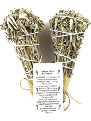 CetKing Organik Tütsü Buketi (%100 Organik 2 Adet Adaçayı Tütsü Seti)