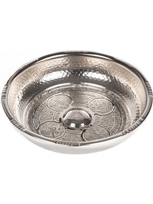 PremiumPort Gaziantep Bakır Hamam Tası 20 cm Çap, 3mm Kalınlık, Tuğra Dövme