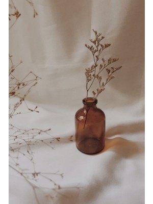 Handanca 100 ml Amber Kahverengi Cam Şişe Vazo