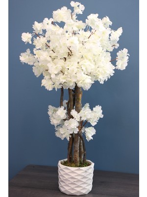 Handanca Yapay Küçük Japon Bahar Dalı Ağacı 80 cm Beyaz