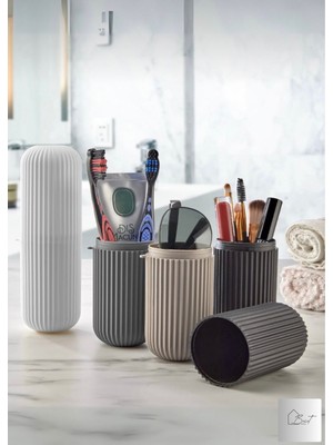 PremiumPort Pratik Seyahat Diş Fırçalık, Taşıma ve Saklama Kabı, Şık ve Kullanışlı