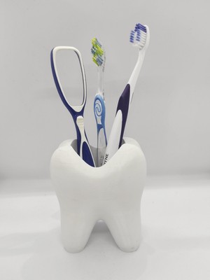 PremiumPort Şekilli Diş Fırçalık, Banyo ve Mutfak Dekorasyonuna Şıklık Katar