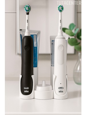 PremiumPort Pratik Şarjlı Diş Fırçası Tutucu Çiftli Organizatör Seti