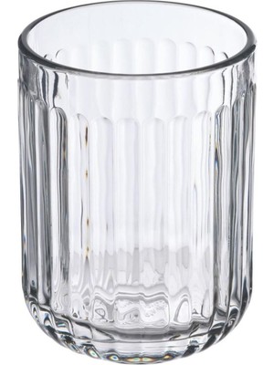 PremiumPort Şeffaf Cam Diş Fırça Kabı, 11 Cm, Modern ve Şık Tasarım