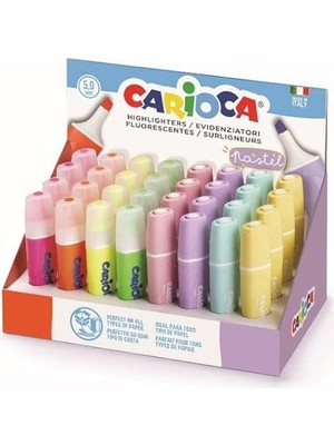 Carioca Cari̇oca Pastel+Fosforlu Işaretleme Kalemi̇ 32Lİ Stand 8 Renk