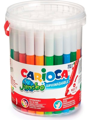 Carioca Jumbo Süper Yıkanabilir Keçeli Boya Kalemi 50'li