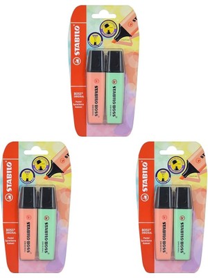 Stabilo Boss Original Pastel 2'li Blister 3lü Paket