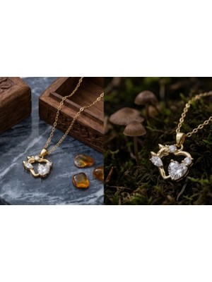 Orluxia The Wings Serisi Kalp Atışı Kolye