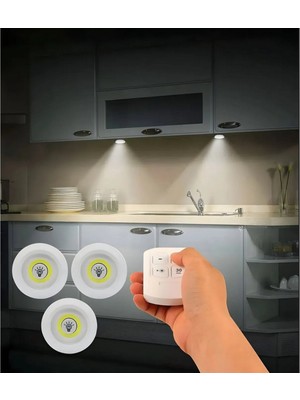 Aksu Volemi LED Işık Uzaktan Kumandalı Kontrol Set Of 3 V-3+1 Beyaz