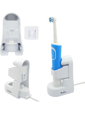 PremiumPort Elektrikli Diş Fırçası Tutucu, Duvara Monte, Pratik ve Temiz Kullanım