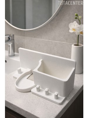 PremiumPort Şarjlı Diş Fırçası Seti: 3 Başlık, Fırça, Şarj Yuvası ve Macunluk