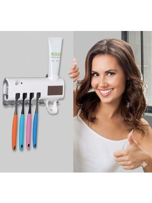 PremiumPort Uv Işıklı Diş Fırçası Sterilizatörü ve Otomatik Diş Macunu Dispenseri